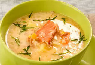 Рыбный суп с кукурузой